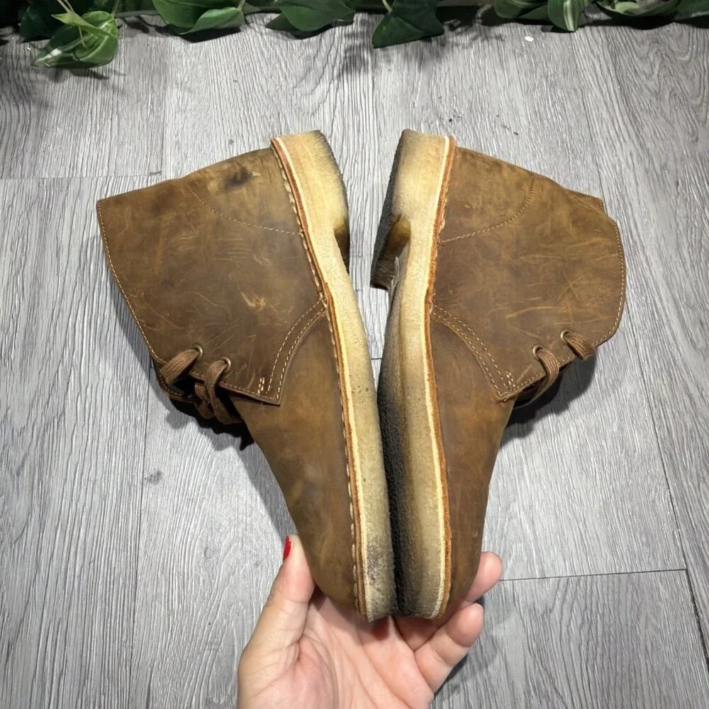 Clarks Originals Desert Boots Men's Chukka Beeswax Brown size 7.5